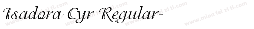 Isadora Cyr Regular字体转换